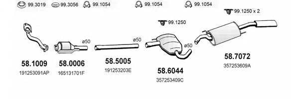 ASSO ART2533 Exhaust System